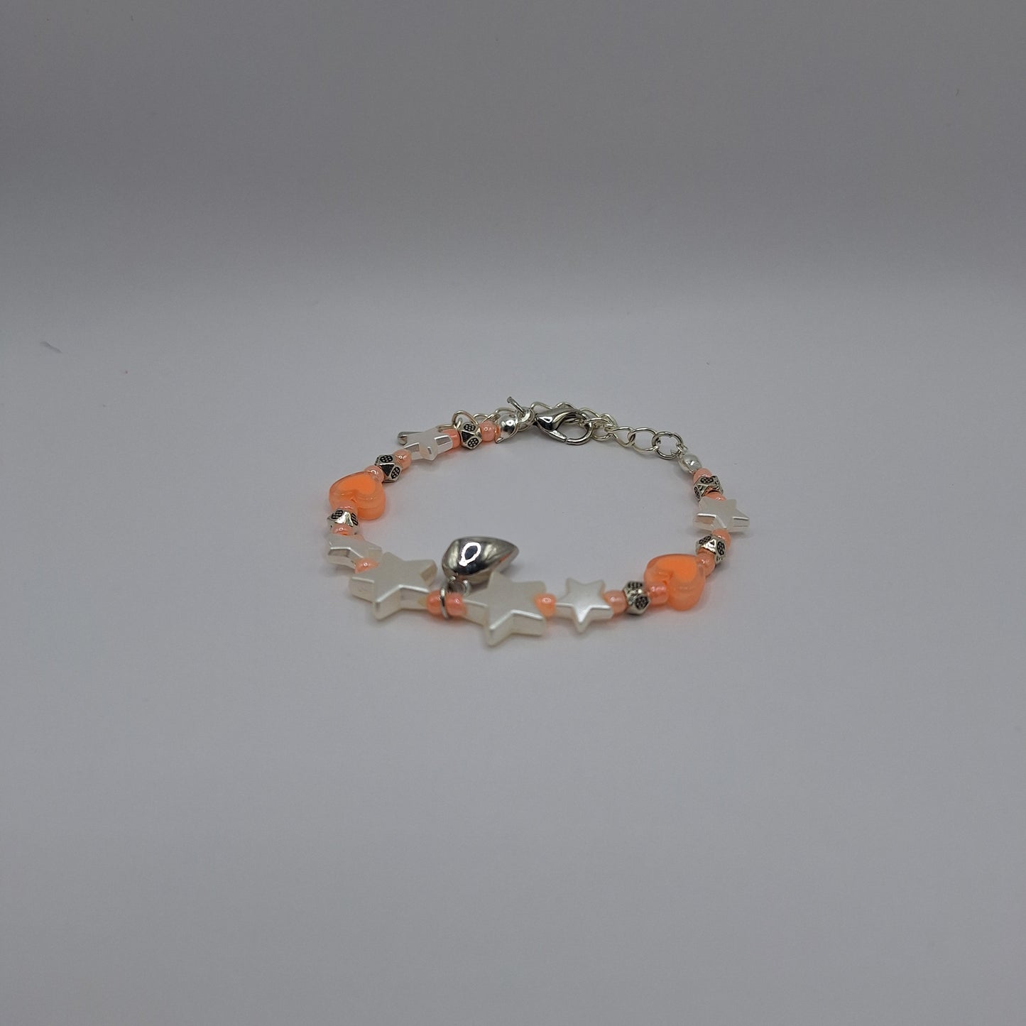 purple & orange matching bracelet set