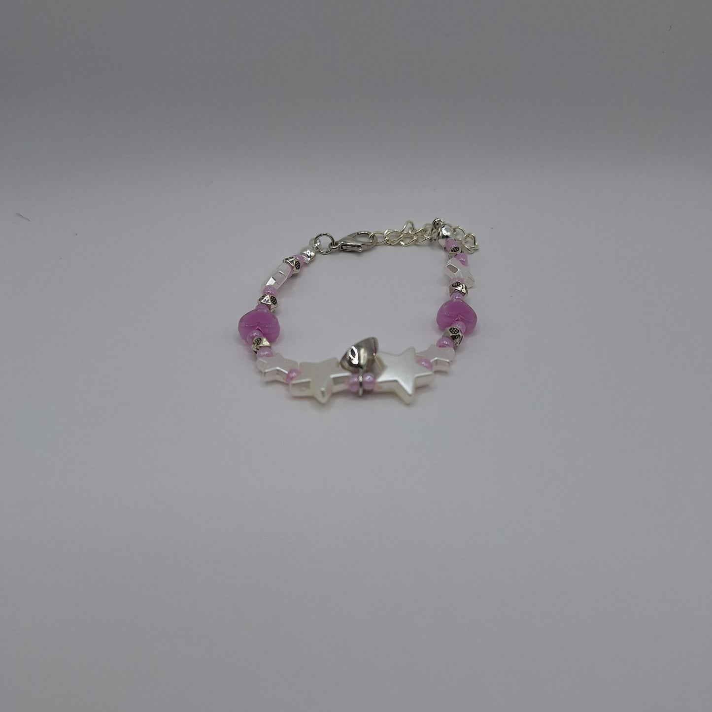 purple & orange matching bracelet set