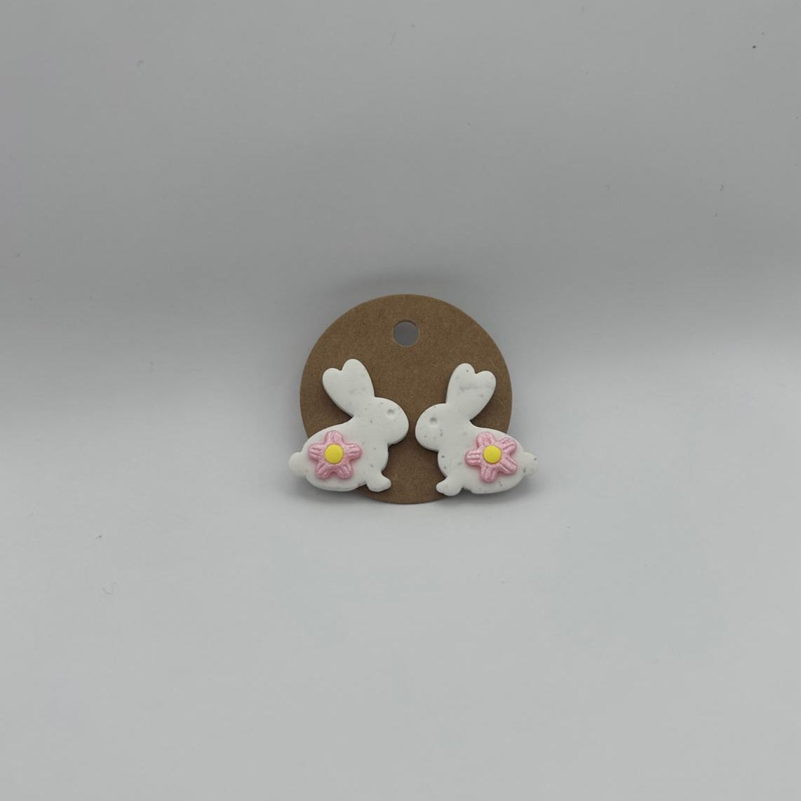 flower rabbit studs